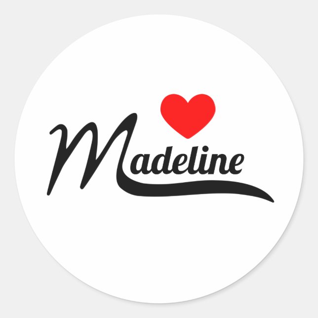 Madeline Classic Round Sticker (Front)