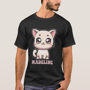Madeline Cute Kitty Cat Design for Girls Name Made T-Shirt