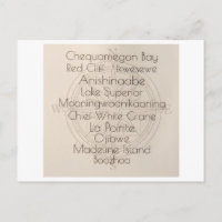 Madeline Island Words Postcard