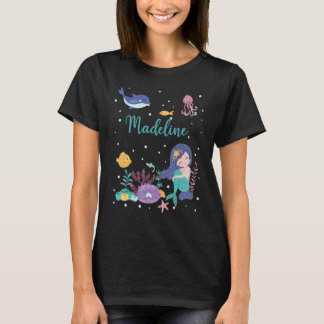 Madeline Name Gift Personalised Mermaid T-Shirt