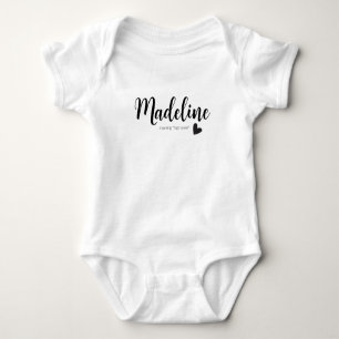 Madeline Name Reveal Meaning Minimal Modern Baby Bodysuit