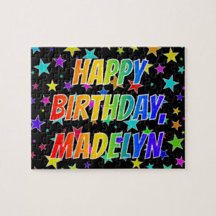 "MADELYN" First Name, Fun "HAPPY BIRTHDAY" Jigsaw Puzzle