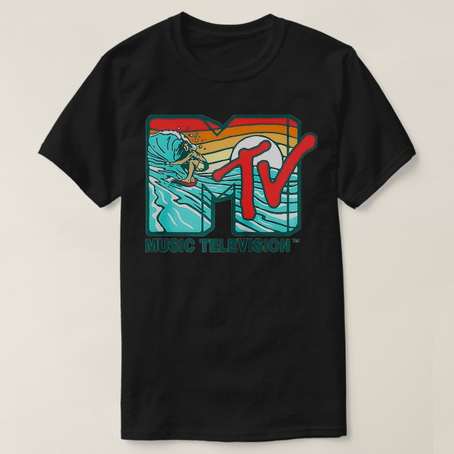 Mademark x MTV - MTV Catch a Wave MTV Surfer Logo  T-Shirt (Design Front)