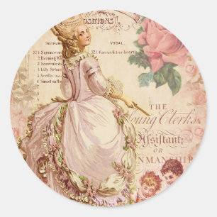 Mademoiselle Couture Classic Round Sticker