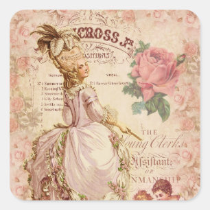Mademoiselle Couture Square Sticker