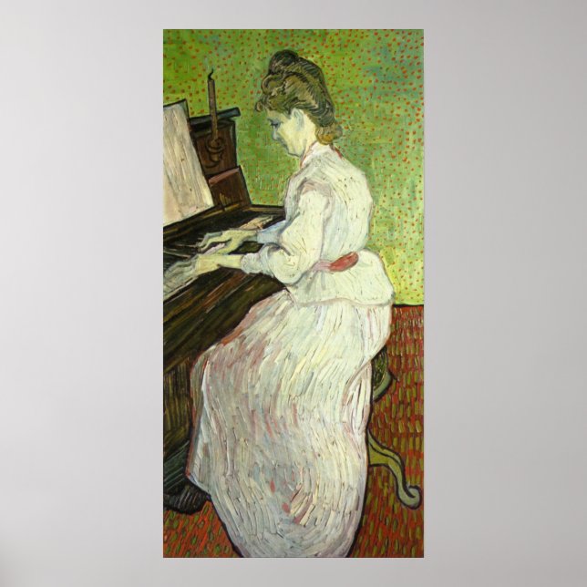 Mademoiselle Gachet at the Piano by van Gogh Poster (Front)