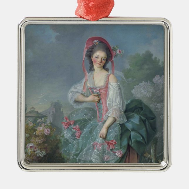 Mademoiselle Guimard (by Jacques-Louis David) Metal Ornament (Front)