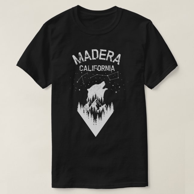 Madera California Bear Country Travel Vacation Des T-Shirt (Design Front)