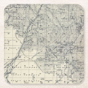 Madera County, California 10 Square Paper Coaster