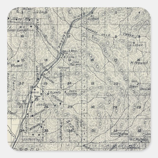 Madera County, California 10 Square Sticker (Front)