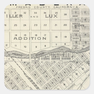 Madera County, California 3 Square Sticker
