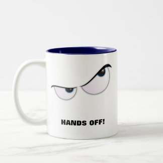 MadEyes, HANDS OFF! Two-Tone Coffee Mug