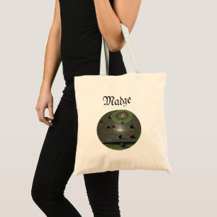 Madge's Black Lawn Bowl Tote Bag