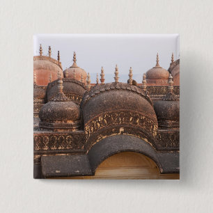 Madhavendra Palace at sunset, Jaipur 15 Cm Square Badge