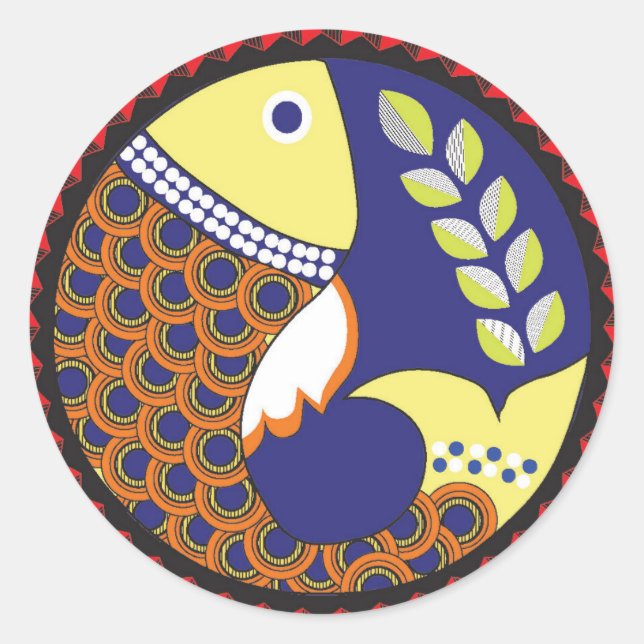 Madhubani Art Sticker (Front)