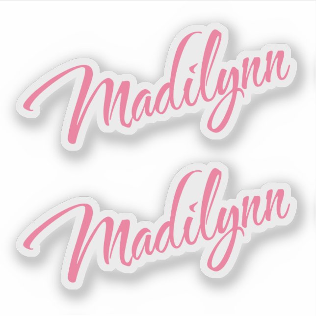 Madilynn name pink cursive x2 (Front)