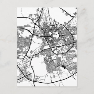 Madinah Saudi Arabia City Map Postcard