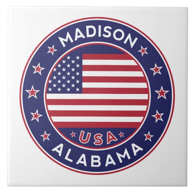 Madison, Alabama Ceramic Tile (Front)