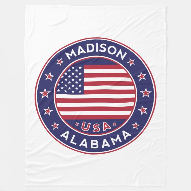 Madison, Alabama Fleece Blanket (Front)