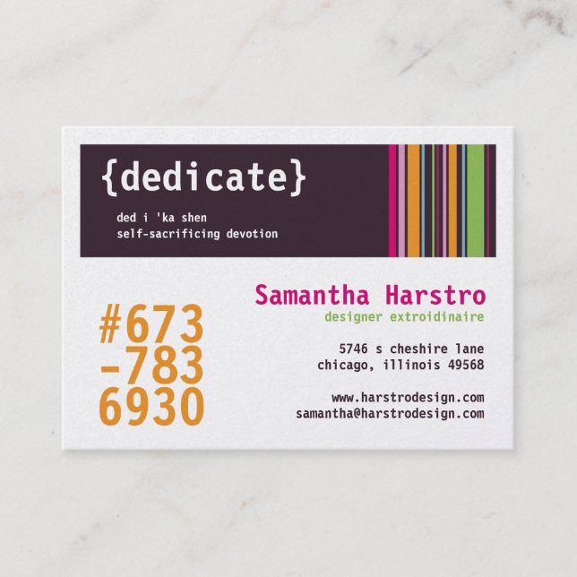 Madison Chubby Business Cards (Front)