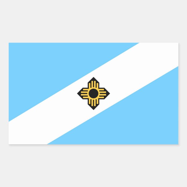 Madison city flag  Wisconsin state America country Rectangular Sticker (Front)