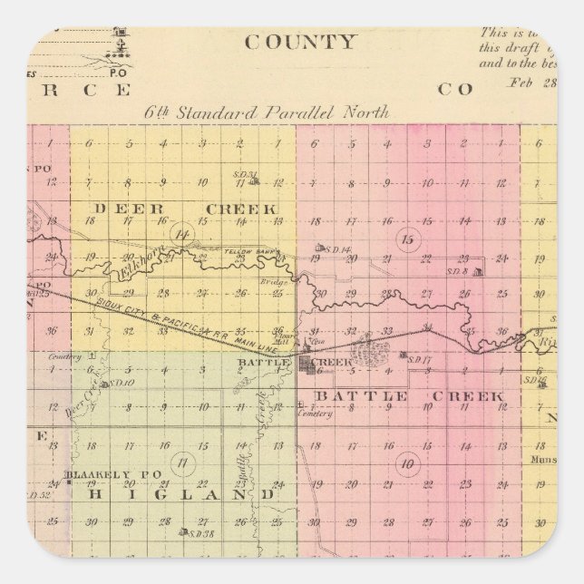 Madison County Square Sticker (Front)
