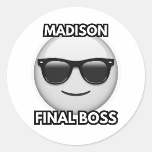 Madison Final Boss Cool Emoji Sticker