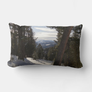 Madison Mountains in Winter in Montana Lumbar Cushion