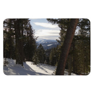 Madison Mountains in Winter in Montana Magnet