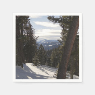 Madison Mountains in Winter in Montana Napkin
