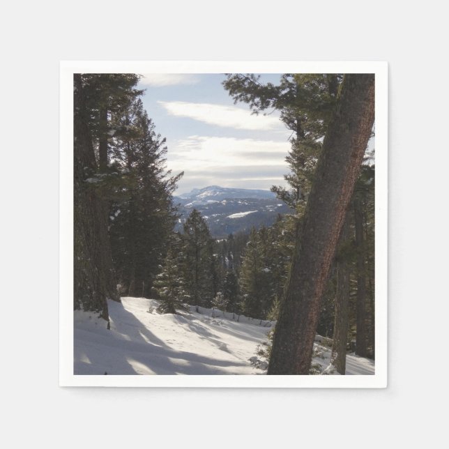 Madison Mountains in Winter in Montana Napkin (Front)