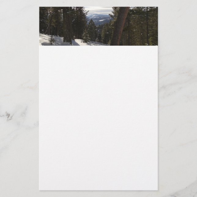 Madison Mountains in Winter in Montana Stationery (Front)