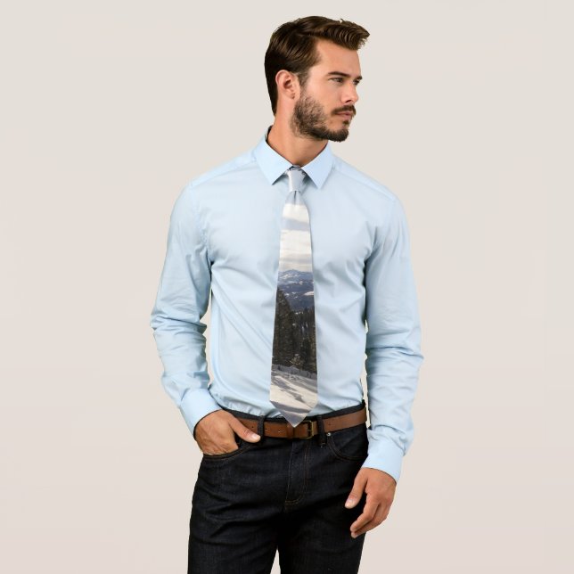 Madison Mountains in Winter in Montana Tie (In Situ)