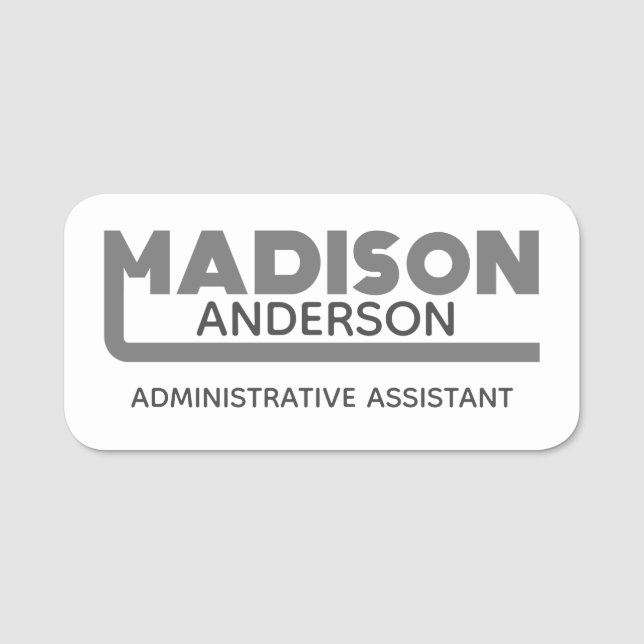 Madison Name Tag (Front)