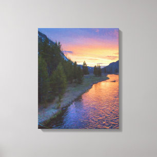 Madison River Sunset Canvas Print