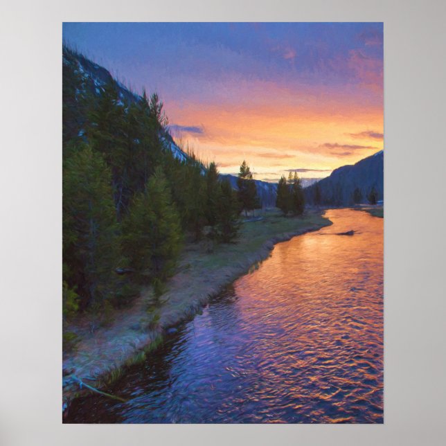 Madison River Sunset Poster (Front)
