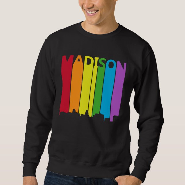 Madison Skyline LGBT Pride Sweatshirt (Front)