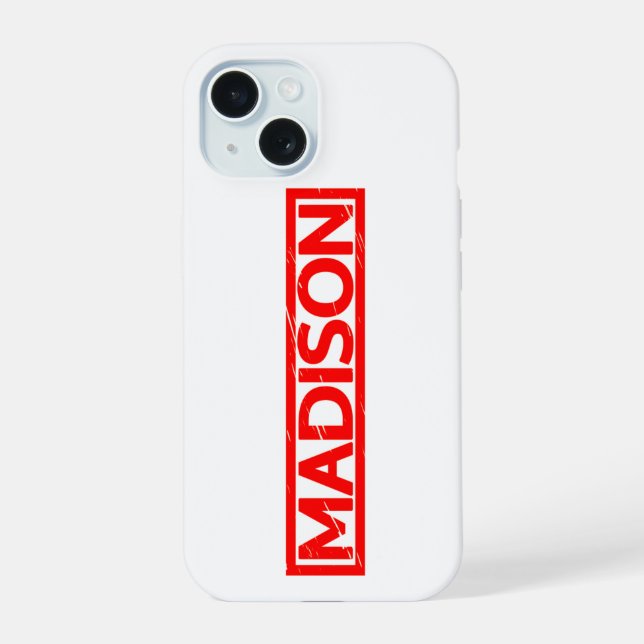 Madison Stamp iPhone 15 Case (Back)
