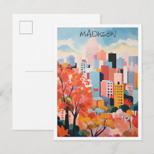 Madison Wisconsin Art Travel  Postcard