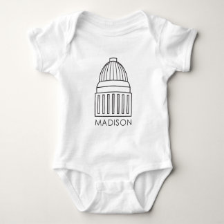 Madison Wisconsin Capitol Building Baby Bodysuit