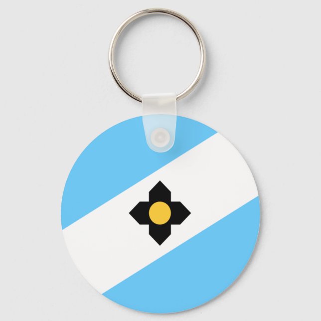 Madison (Wisconsin) City flag Keychain (Front)