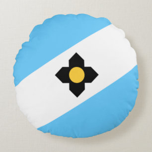 Madison (Wisconsin) City flag Round Cushion