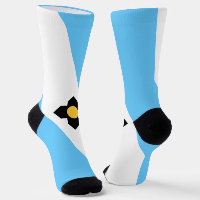 Madison (Wisconsin) city flag Socks (Angled)
