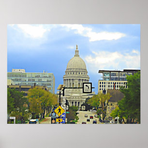 Madison Wisconsin, Digital Art, Wall Art