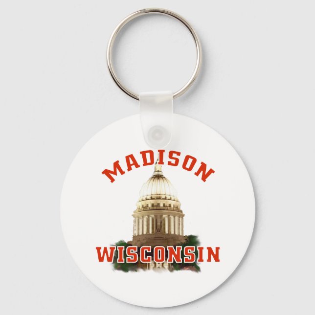 Madison,Wisconsin Key Ring (Front)