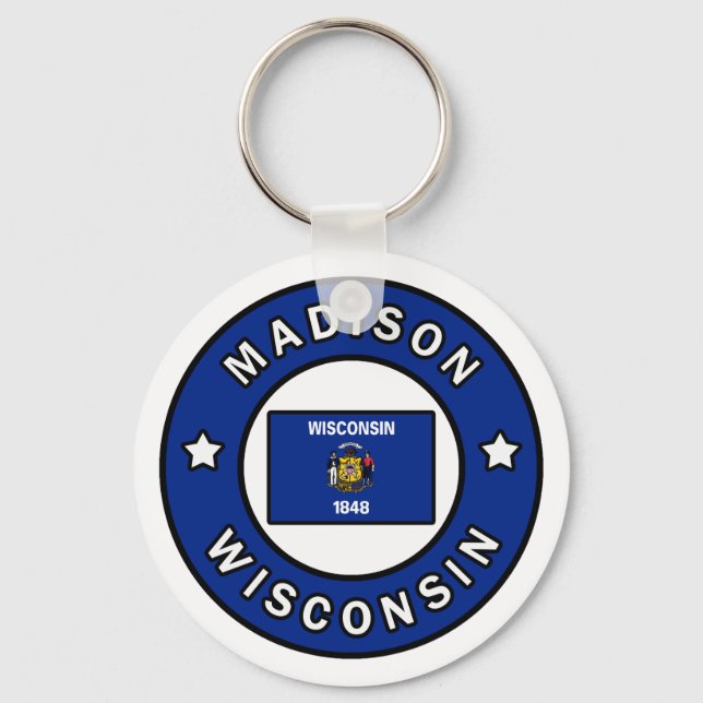 Madison Wisconsin Key Ring (Front)