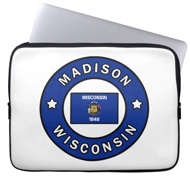 Madison Wisconsin Laptop Sleeve (Front)