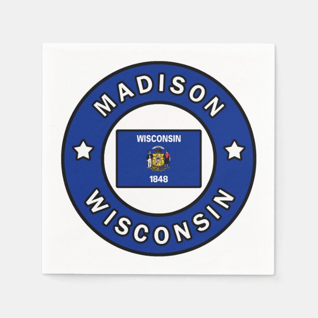 Madison Wisconsin Napkin (Front)