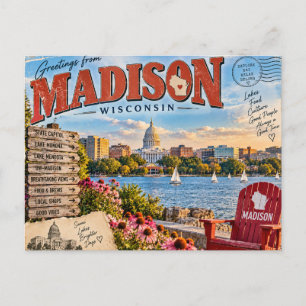Madison Wisconsin Postcard
