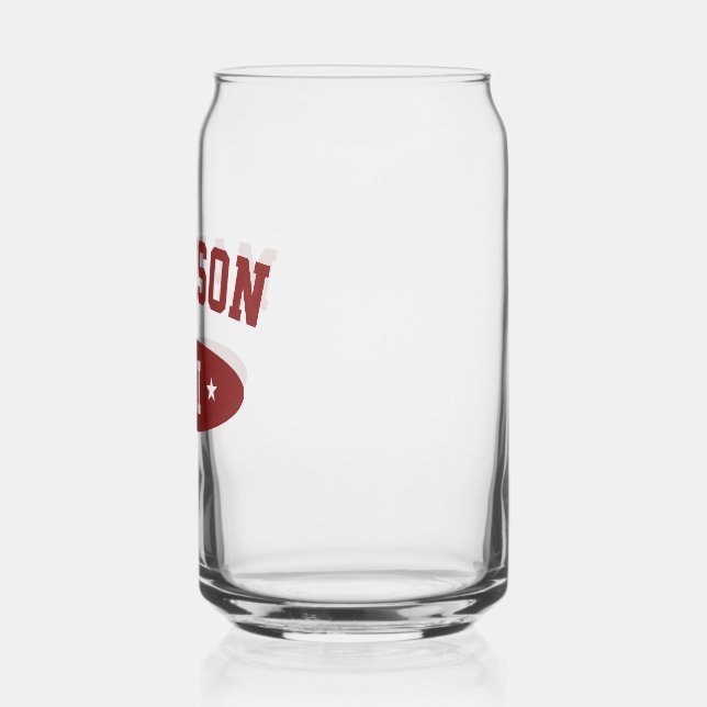 Madison Wisconsin Retro Bold Typography Glassware Can Glass (Right)